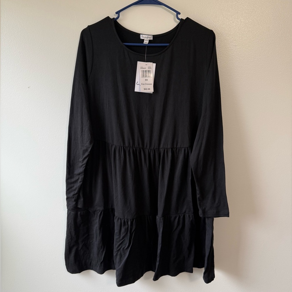 Love, Fire Classic Longsleeve Black Dress
